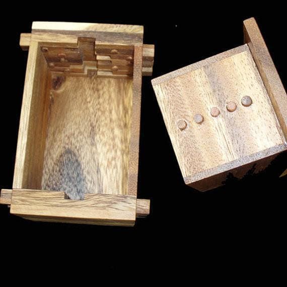 Secret Lock Box - Escape Room Wood Puzzle Box