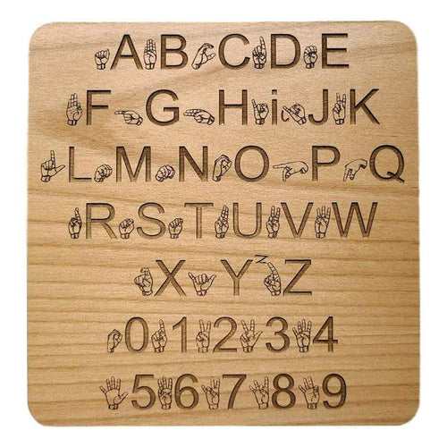 Sign Language Board - ASL Educational Learning Board - Montessori