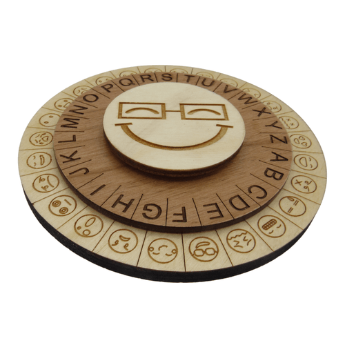 Smiley Face Cipher Wheel - Escape Room Prop and Decoder Disk