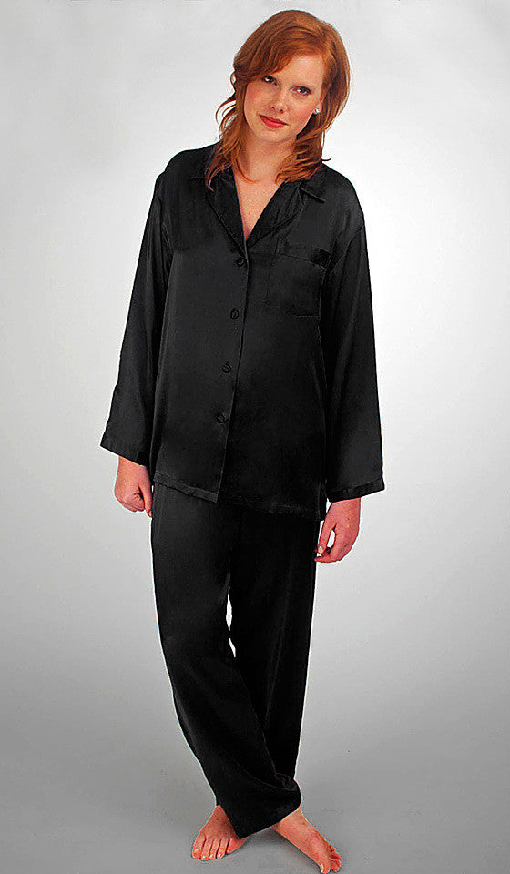Pajamas - Silk Charmeuse Classic Style (Small-3X) - Pajama Shoppe