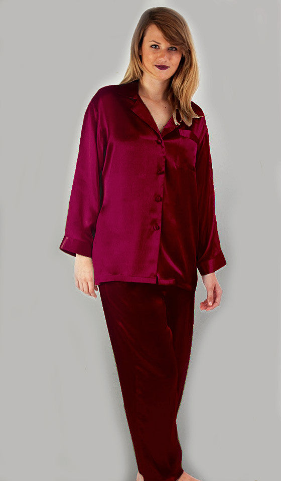 Pajamas - Silk Charmeuse Classic Style (Small-3X) - Pajama Shoppe