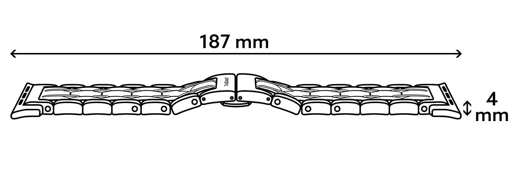 Classic Metal and Wood Apple Watch Band Side