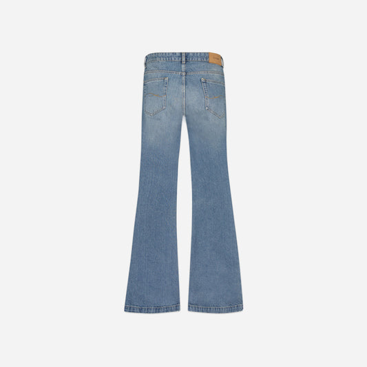 Buy LATER ON WIDE DARK BLUE FLARED JEANS for Women Online in India