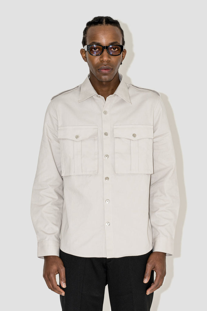Military Commando Shirt in Off White | Ready to wear, denim jeans, t ...