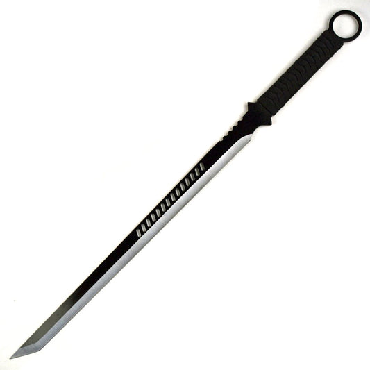 Ace Martial Arts Supply Ninja Machete Sword with Throwing Knife Full T –