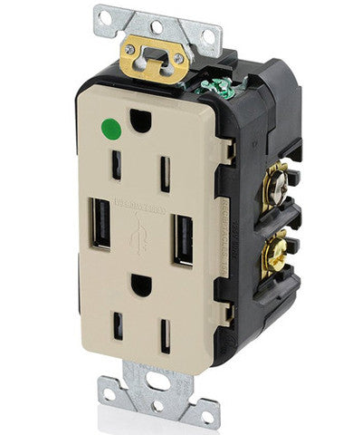 15A Hospital Grade USB Charger/Tamper-Resistant Duplex ... wiring a duplex 