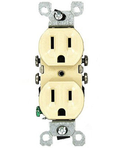 15 Amp 125 Volt, Co/Alr Duplex Receptacle, Straight Blade ... leviton outlet wiring 