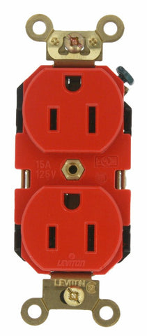 125V Details about   Pass & Seymour 8200-RED Duplex Receptacle 15A Hospital Grade Red 