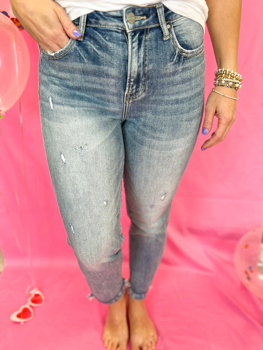 The Lovely Closet Pink Looks Good on You Denim Size 7