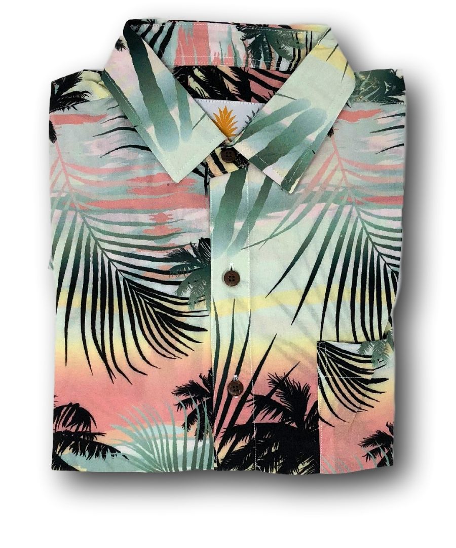 Mylivingdreamstore Men's Tropical Print Shirt and Shorts Set