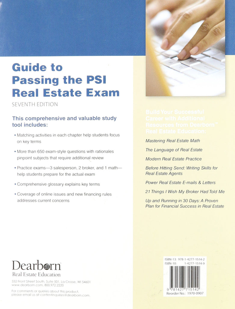 psi real estate exam passing score