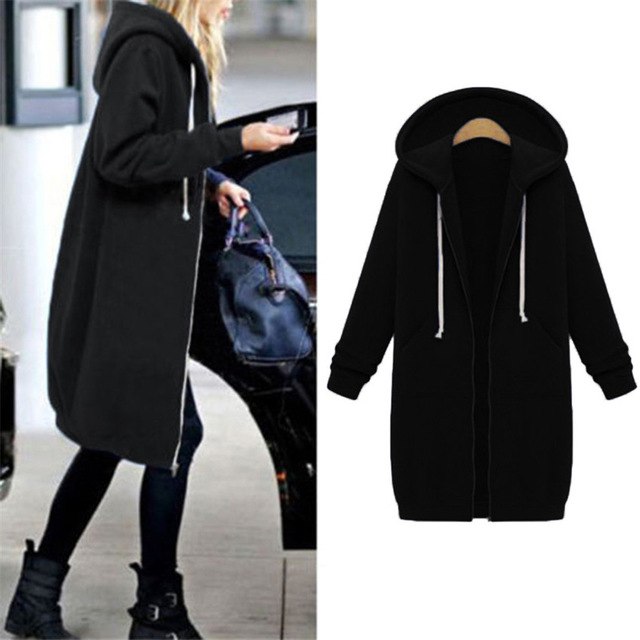 hoodie long jacket