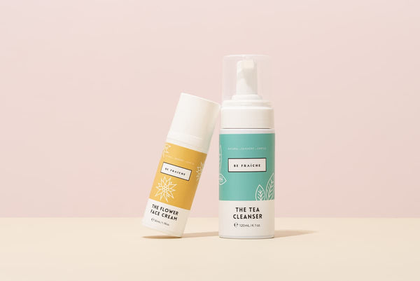Basic Duo The Tea Cleanser and Flower Face Cream from Be Fraiche
