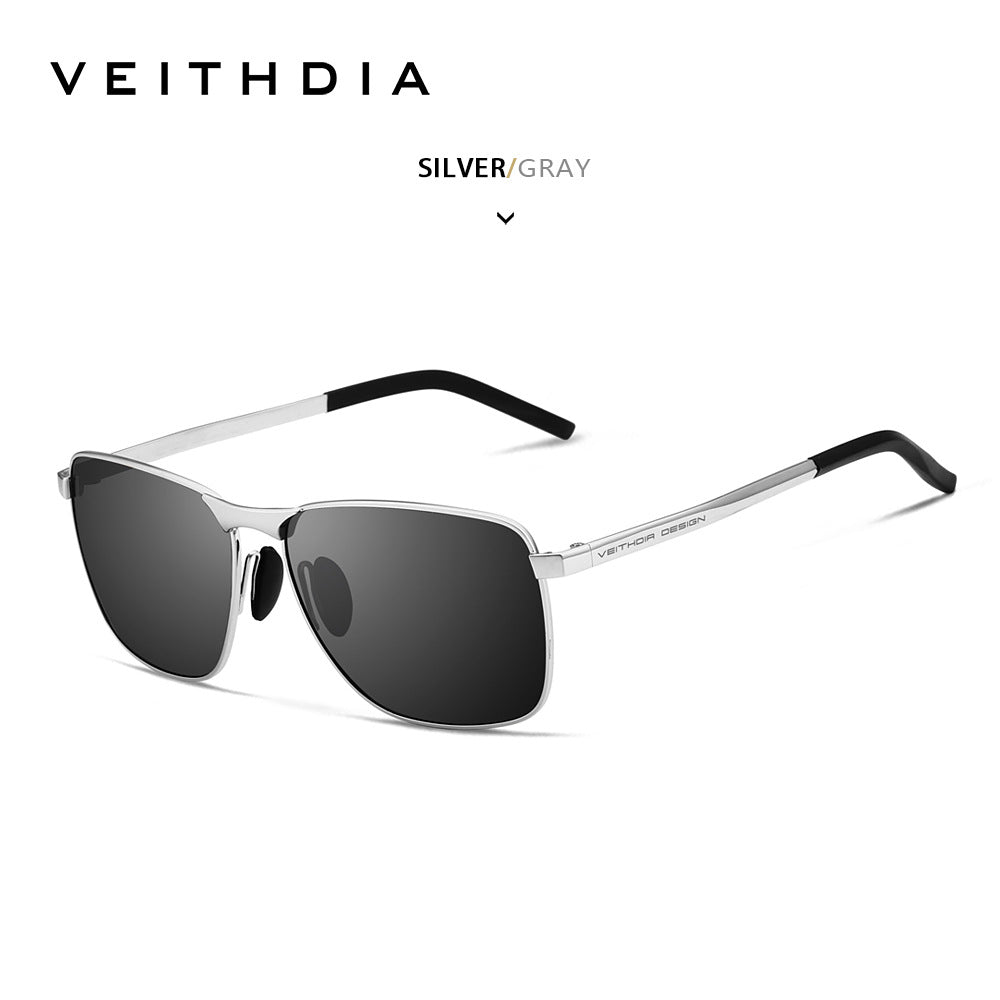 Gold Frame Polarized Sunglasses – UV Protection, Square Design - Image 4