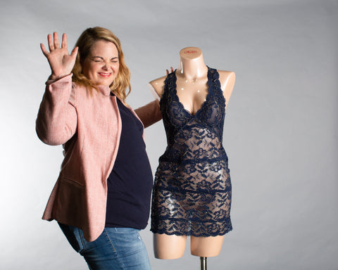 Bra Fitting Expert in Markham Ontario Dances with a Mannequin