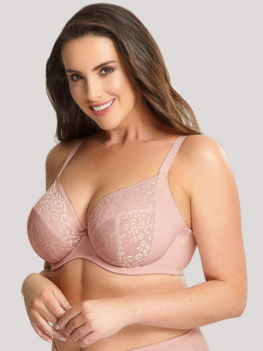 Cleo by Panache Addison Non Padded Plunge Underwire Bra  (10616),30H,Paradise Pink