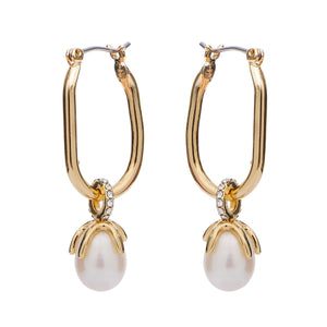 Mignonne Gavigan Lux Betty Pearl Hoop Earrings