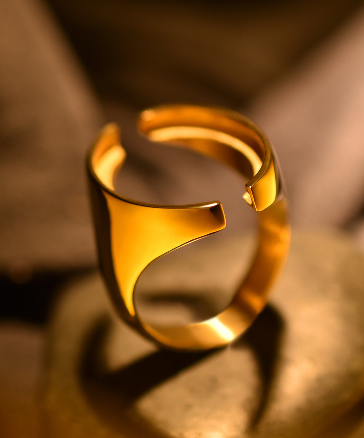 Azure Falls &amp; Gold Halo Ring