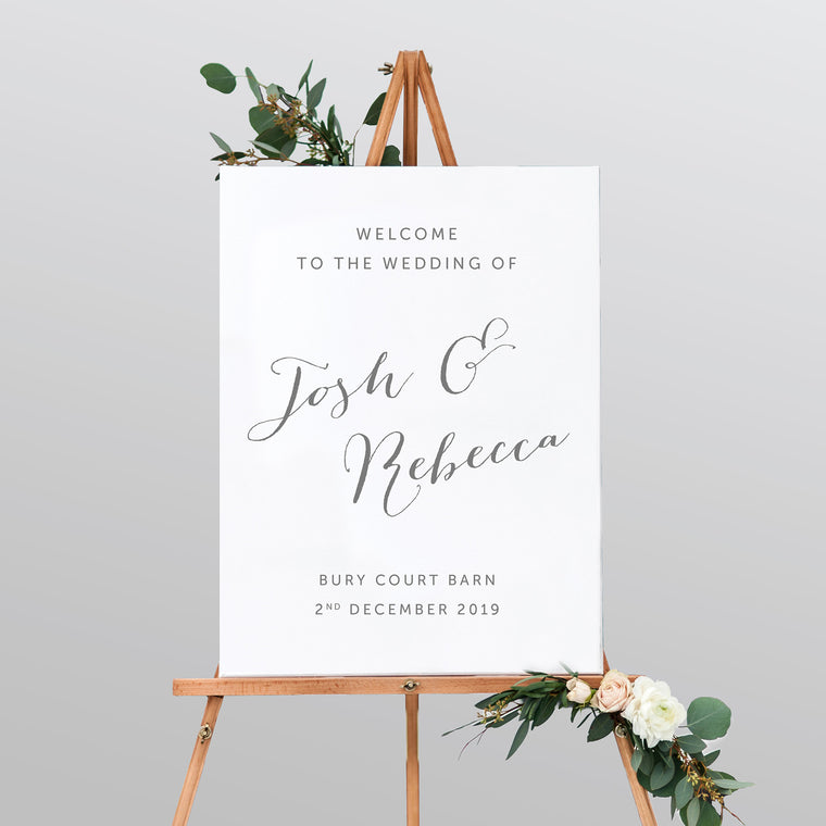 Elegant Calligraphy Welcome Sign