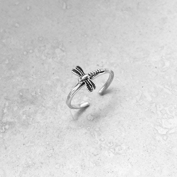 Sterling Silver Small Sideway Dragonfly 