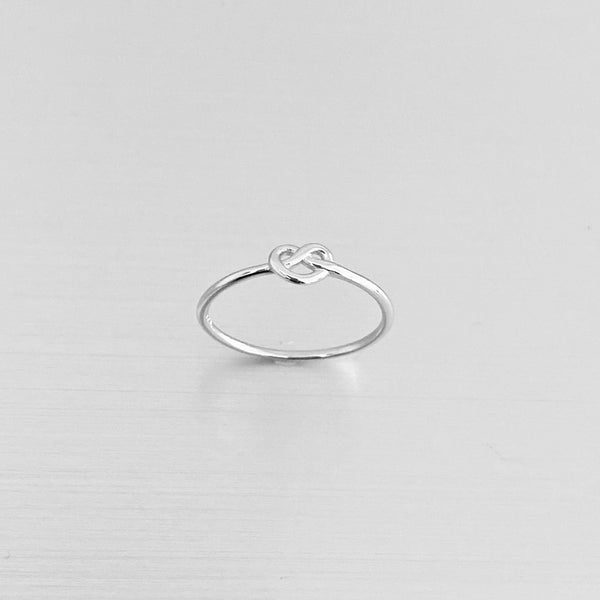 Sterling Silver Tiny Love Knot Ring, Dainty Ring, Boho Ring, Love Ring ...