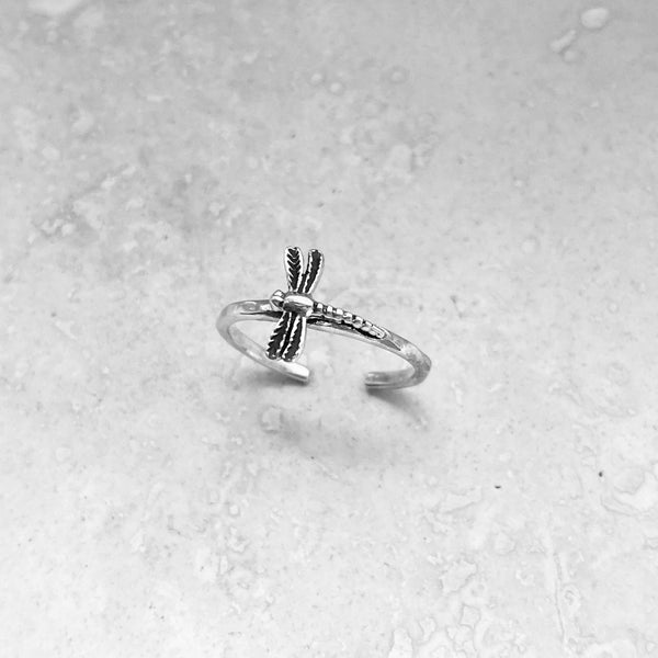 Sterling Silver Small Sideway Dragonfly 