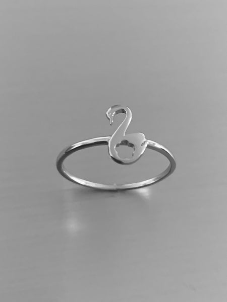 Sterling Silver Swan Ring, Silver Ring, Bird Ring – Indigo & Jade