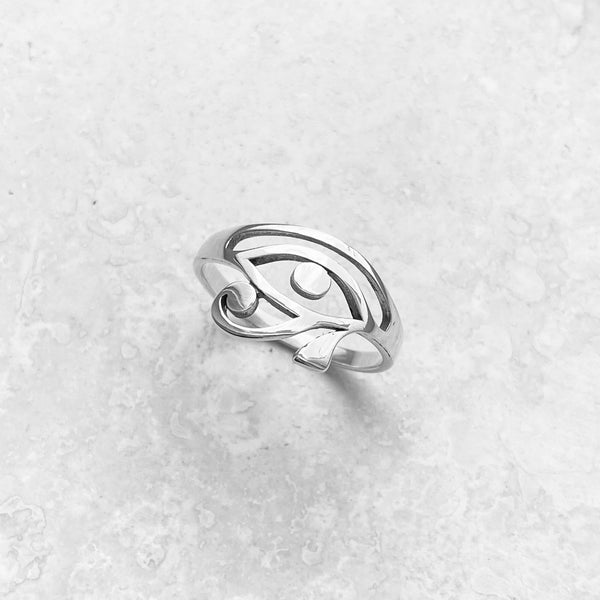 Sterling Silver Eye of Ra Ring, Silver Rings, Protection Ring, Eye of ...