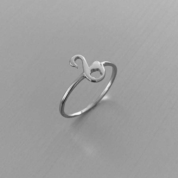 Sterling Silver Swan Ring, Silver Ring, Bird Ring – Indigo & Jade