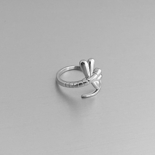 Sterling Silver Beautiful Dragonfly Ring, Silver Ring, Boho Ring, Spir ...