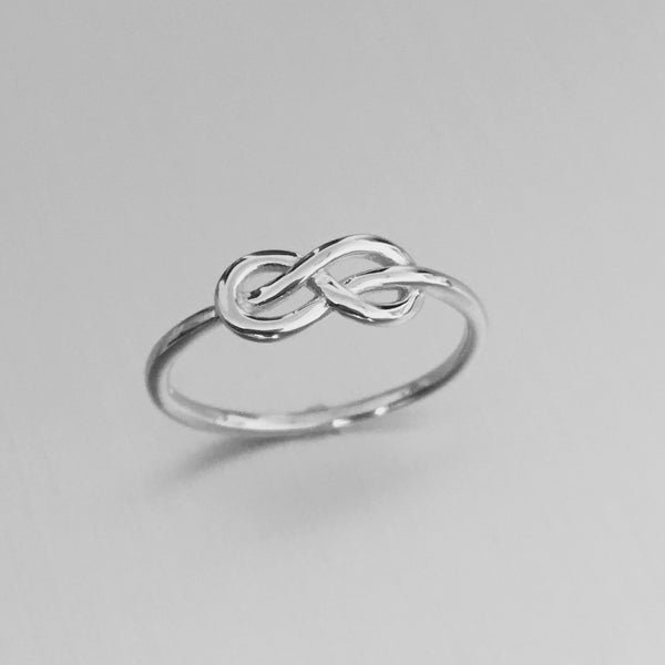 Sterling Silver Infinity Knot Ring, Silver Ring, Infinity Ring, Promis ...