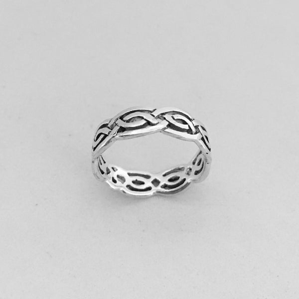 Sterling Silver Celtic Weave Ring, Silver Ring, Boho Ring, Celtic Ring ...