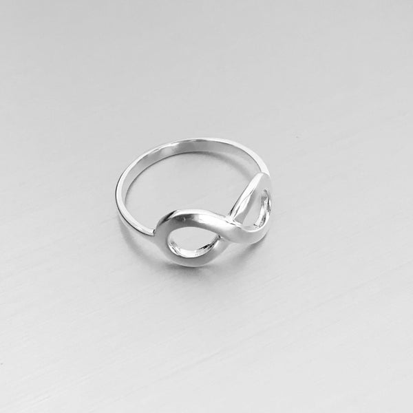 Sterling Silver Large Infinity Ring, Silver Ring, Love Ring – Indigo & Jade