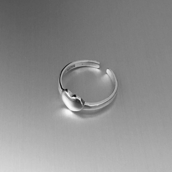 Sterling Silver Solid Heart Toe Ring, Silver Ring, Rings – Indigo & Jade