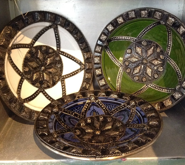 2. moroccan embellished plates