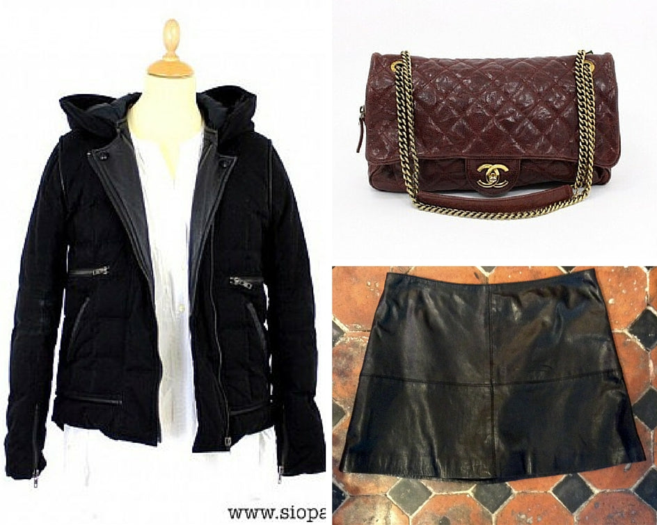 leather mini skirt chanel siopaella designer exchange
