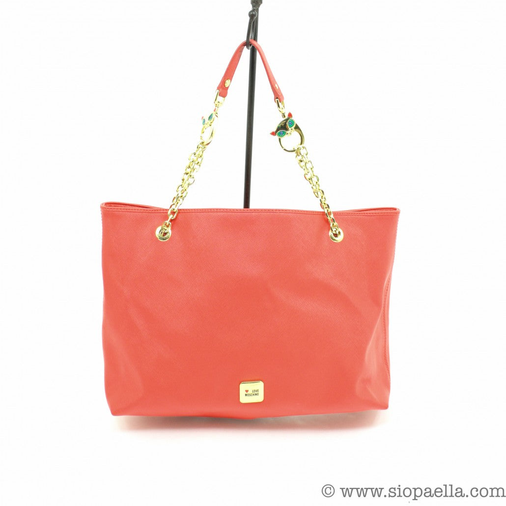 love-moschino-coral-textured-leather-tote-siopaella