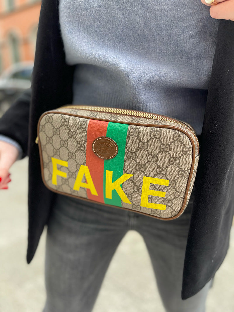 ジュンユヅ様 グッチセカンドバッグ GUCCI FAKE NOT GGスプリーム