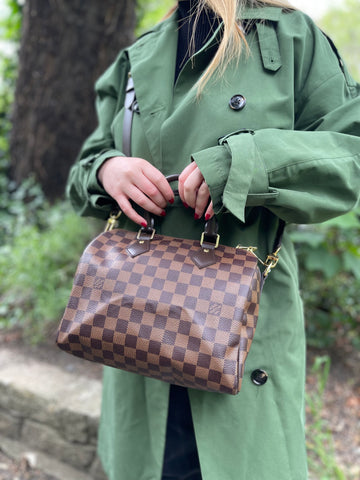 Louis Vuitton Damier Ebene 'Speedy 25' Bandouliere Crossbody by