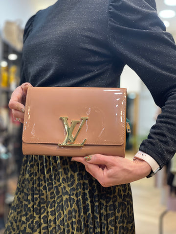 Louis Vuitton, Bags, Louis Vuitton Nude Patent Leather Purse