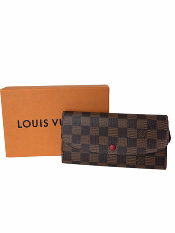 Louis Vuitton Emilie Damier Ebene Wallet Brown for Women