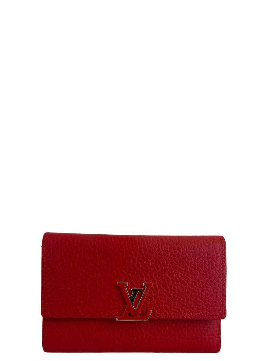 Louis Vuitton Red Calfskin Leather 