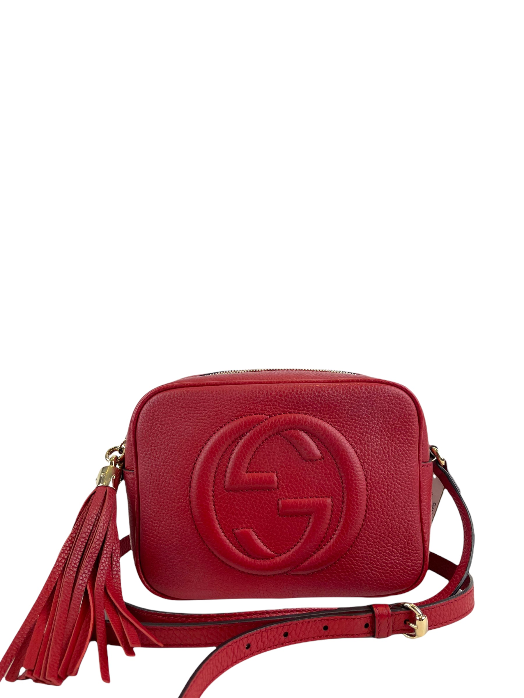 Gucci Red Leather 'Soho Disco' Crossbody Bag – Siopaella Designer Exchange
