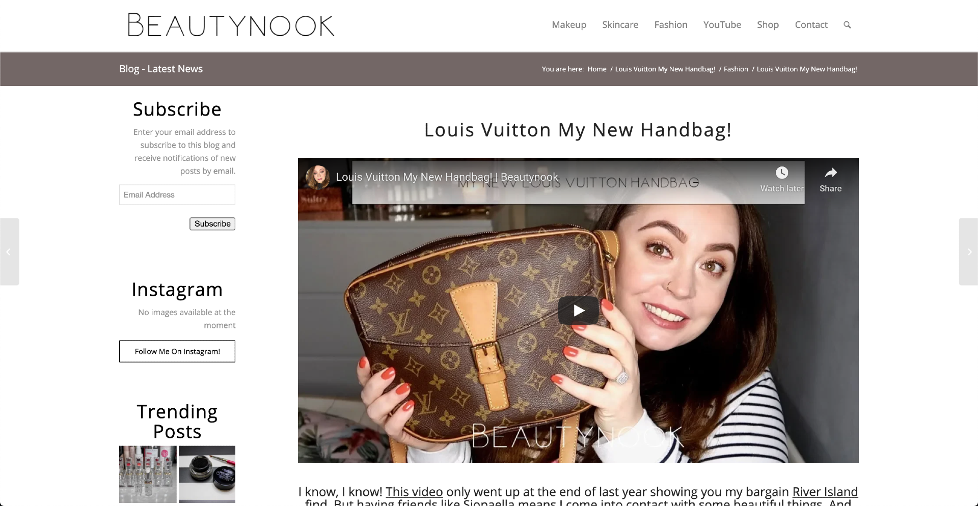 Louis Vuitton My New Handbag! - Irish Beauty Blog Beautynook