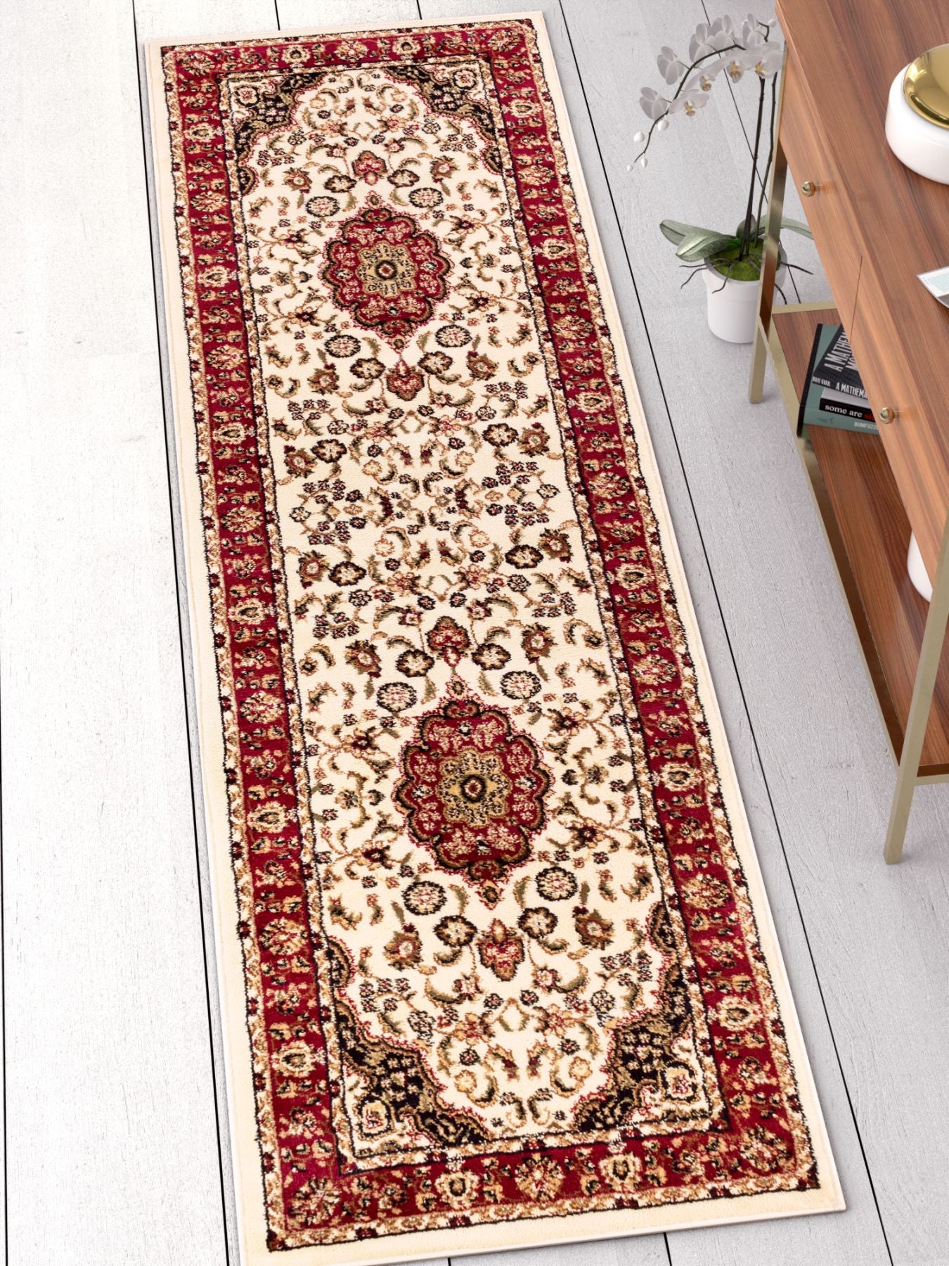 noble medallion red persian floral oriental formal