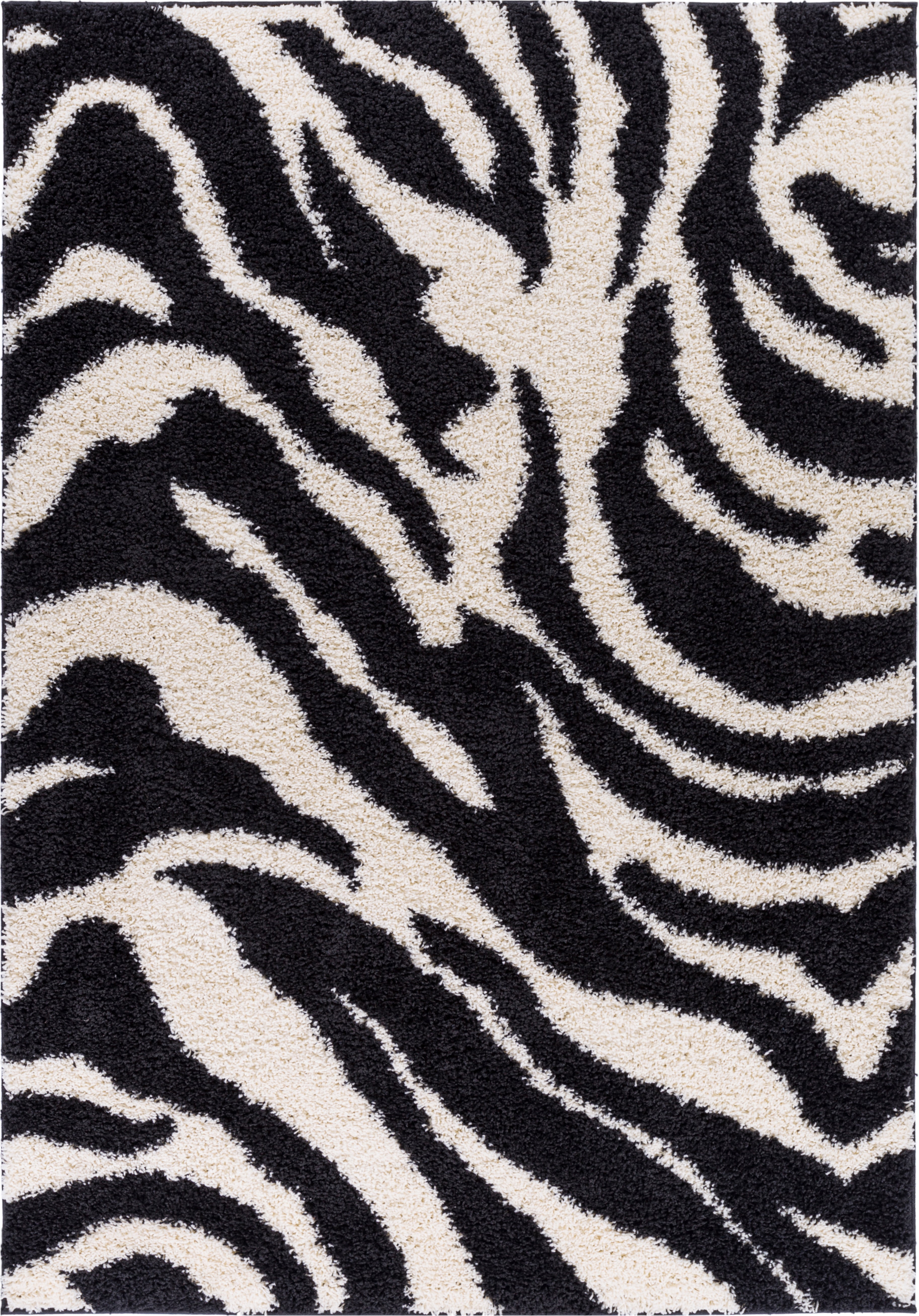 Modern Animal Print 2x7 ( 2'' x 7'3'' Runner ) Area Rug Shag Zebra ...