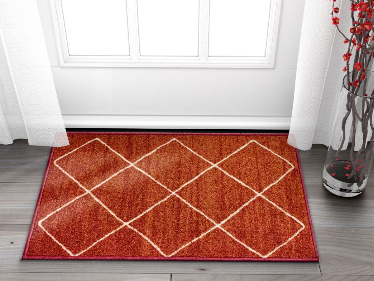 Non Skid Slip Rubber Back Diamond Lattice Red Indoor Outdoor Area Rug   KC 120 202031 20RS1 77eed72e 5230 4553 Ba16 B6e726d19817 