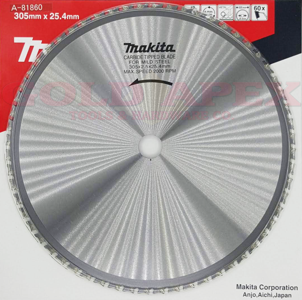 Makita A 81860 Tct Circular Saw Blade For Mild Steel 12x60t For Lc12 Vertexpowertools 2079