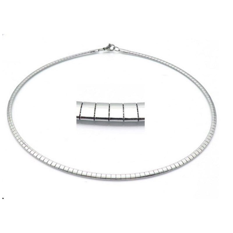 stainless steel omega necklace