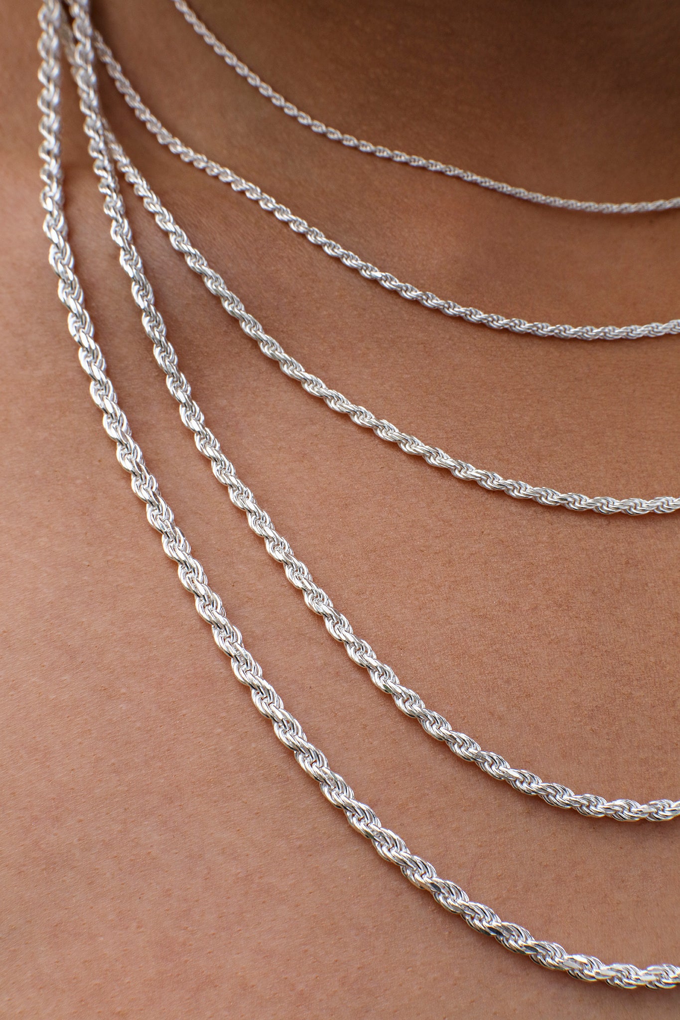 silver rope necklace